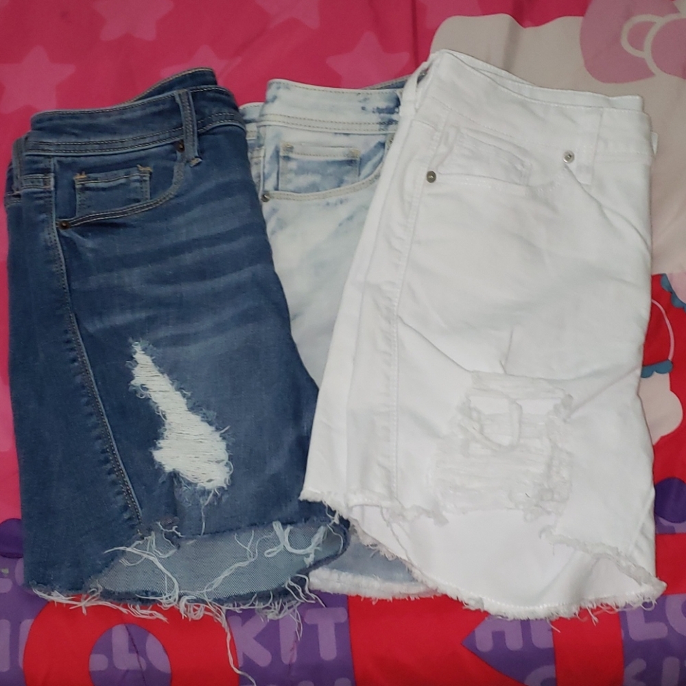 Three pairs of women's shorts